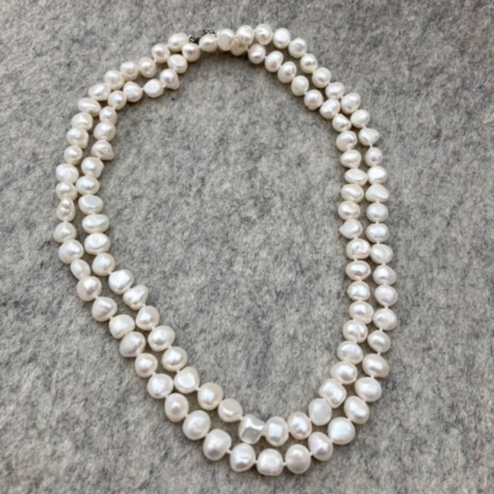 Real Freshwater Baroque Pearl Necklace